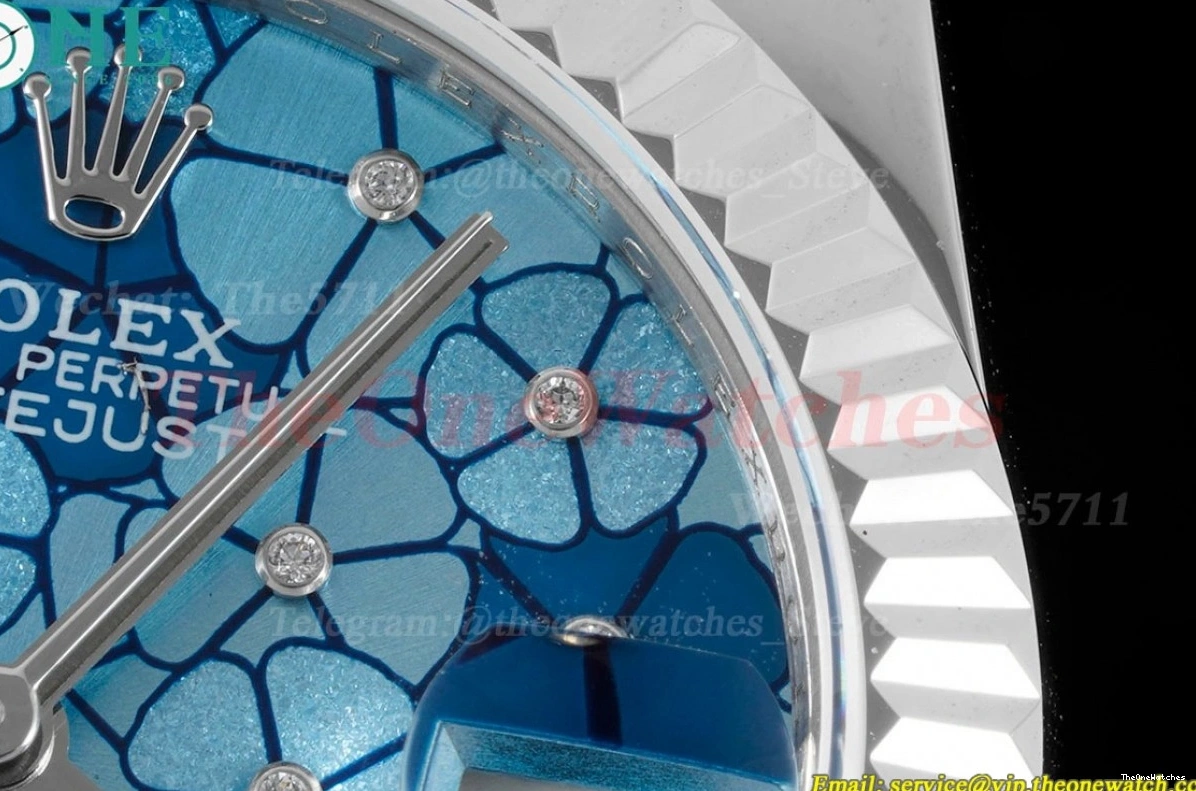 Pres 31mm Datejust ladies Blue SS Flt A2824 JDF SS 0322